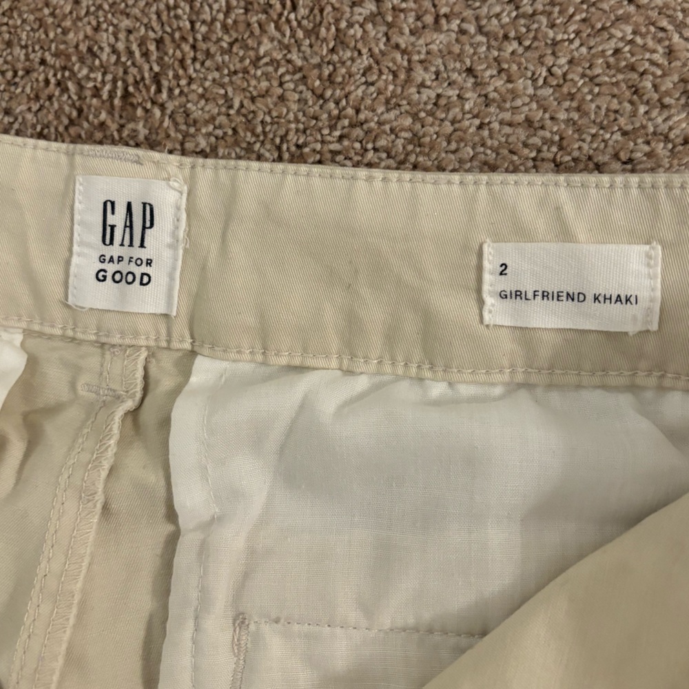 Light Beige Girlfriend Khaki Fatigue Pants From Gap - Picture 5 of 5